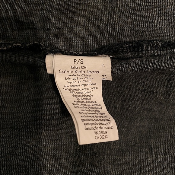 Denim dress by Calvin Klein. Slip over your head and go! Cute detailing - size S - Picture 9 of 9